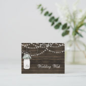 Schuur hout metselaar potje rustieke bruiloft deta informatiekaartje (Staand voorkant)