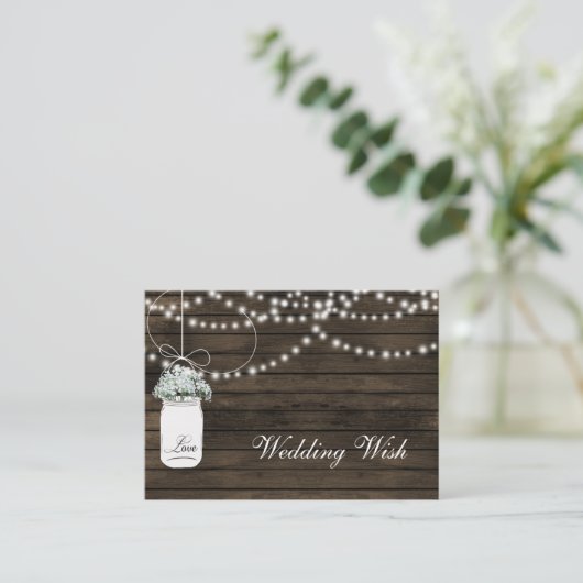 Schuur hout metselaar potje rustieke bruiloft deta informatiekaartje (Staand voorkant)