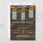 Schuur hout metselaar potten esdoorn herfst opslaa magnetische uitnodiging (Voorkant)