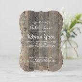 Schuur hout rustiek land vrijgezellenfeest kaart (Staand voorkant)