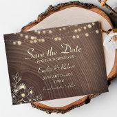 Schuur hout rustieke bruiloft save the date