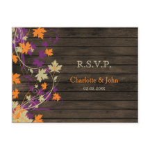 Schuur hout Rustieke pruim val bladeren bruiloft R