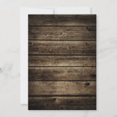 Schuur hout sneeuwvlokken rustieke winter bruiloft kaart (Achterkant)