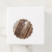 Schuur Hout & String Lights Rustieke Country Weddi Bedankjes Labels (In situ)