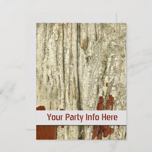 Schuur hout vervaagd oude afbladderende verf shabb kaart (Voorkant / Achterkant)