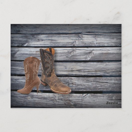 Schuur Hout Western Cowboy trouwtafel nummers Briefkaart (Achterkant)