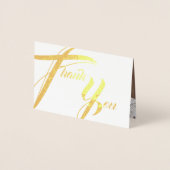 Schuur hout wit kant bruiloft dank u folie kaarten (Voorkant)