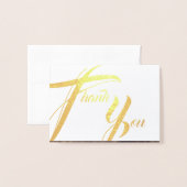 Schuur hout wit kant bruiloft dank u folie kaarten (Voorkant met envelop)