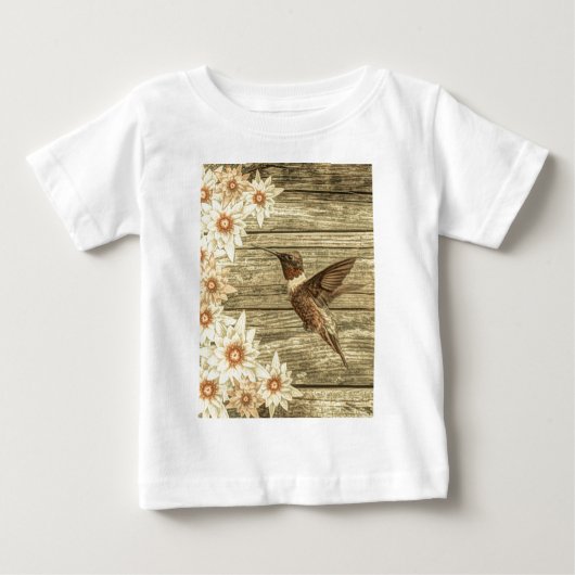 Schuur hout witte daisy franse land kolibrie (Voorkant)