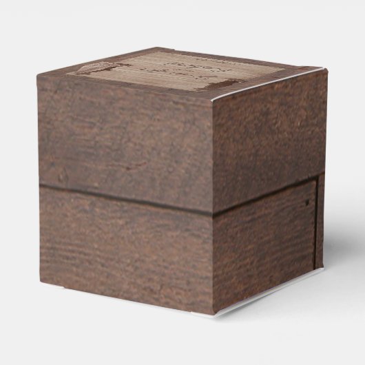 Schuur Houten Beren Land Bruiloft Favor Box Bedankdoosjes (Achterkant)