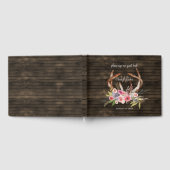 Schuur houten bloemengewei rustieke bruiloft Guest Gastenboek (Volledig)