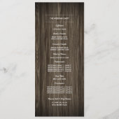 Schuur Houten Herfst Bloemen Trouwprogramma Programmakaart (Achterkant)