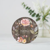 Schuur Houten Herfst Bloemkrans Vrijgezellenfeest Kaart (Staand voorkant)