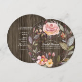 Schuur Houten Herfst Bloemkrans Vrijgezellenfeest Kaart (Voorkant / Achterkant)