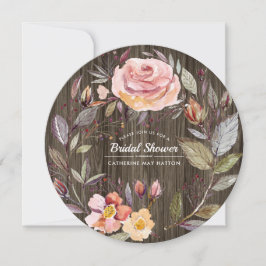 Schuur Houten Herfst Bloemkrans Vrijgezellenfeest Kaart