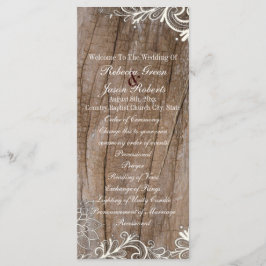 schuur houten kant land bruiloft programma's