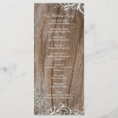  schuur houten kant land bruiloft programma's (Achterkant)