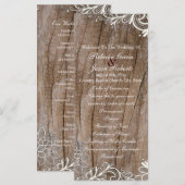  schuur houten kant land bruiloft programma's (Voorkant / Achterkant)