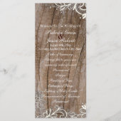  schuur houten kant land bruiloft programma's (Voorkant)