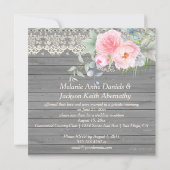 Schuur Houten Kant Pioenrozen Anemonen Waterverf Kaart (Achterkant)