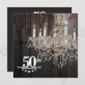 Schuur Houten Kroonluchter 50e Bruiloft Jubileum Kaart (Voorkant / Achterkant)