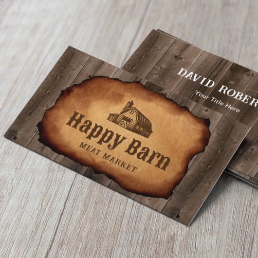  schuur huis slager winkel vleesmarkt visitekaartje