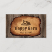  schuur huis slager winkel vleesmarkt visitekaartje (Voorkant)