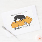 Schuur Hunt Op Balen Rechthoekige Sticker (Envelop)