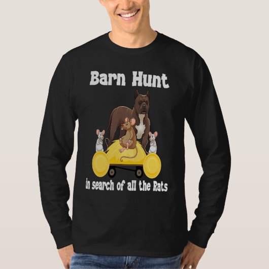 Schuur Hunt op zoek naar ratten met Personeel Bull T-shirt (Voorkant)
