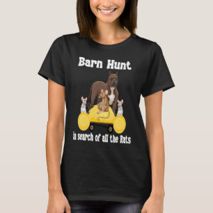 Schuur Hunt op zoek naar ratten met Personeel Bull T-shirt