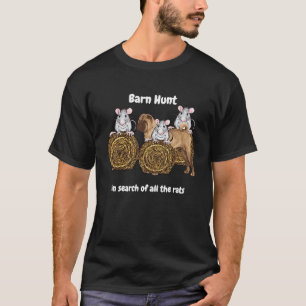 Schuur Hunt op zoek naar ratten met Shar Pei T-shirt