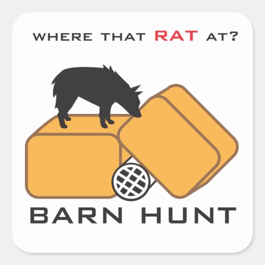 Schuur Hunt Schipperke Vierkante Sticker (Voorkant)