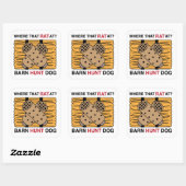 SCHUUR HUNT VIERKANTE STICKER (Vel)