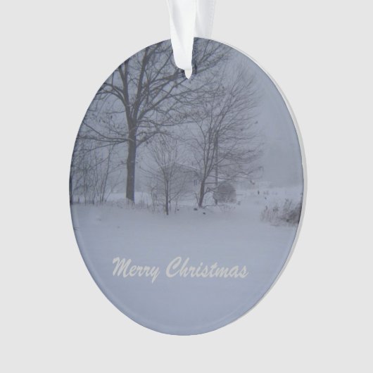 Schuur in een Maine Blizzard Ornament (voorkant)