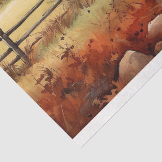 Schuur in Herfst 1 Decoupage papier (Detail)