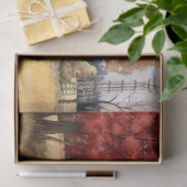 Schuur in Herfst 2 Decoupage papier