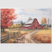 Schuur in Herfst 2 Decoupage papier (Voorkant)