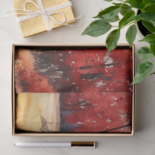 Schuur in Herfst 4 Decoupage papier (Geschenk)