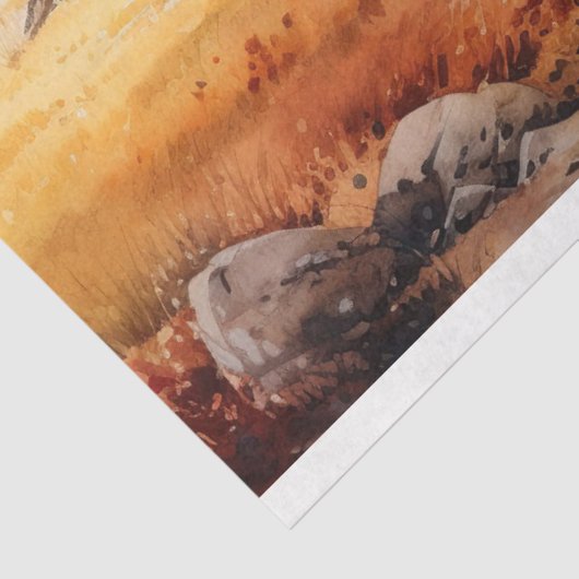 Schuur in Herfst 4 Decoupage papier (Detail)