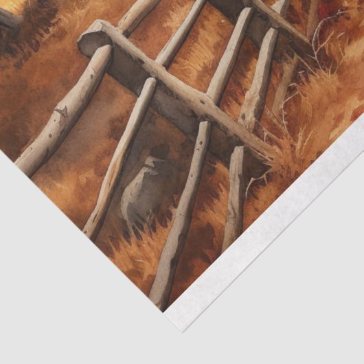 Schuur in Herfst 5 Decoupage papier