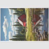 Schuur in het voorjaar 1 Decoupage Paper Tissuepapier (Voorkant)