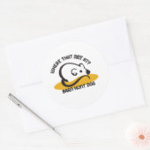 schuur jacht muis ronde sticker (Envelop)