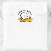 schuur jacht muis ronde sticker (Tas)