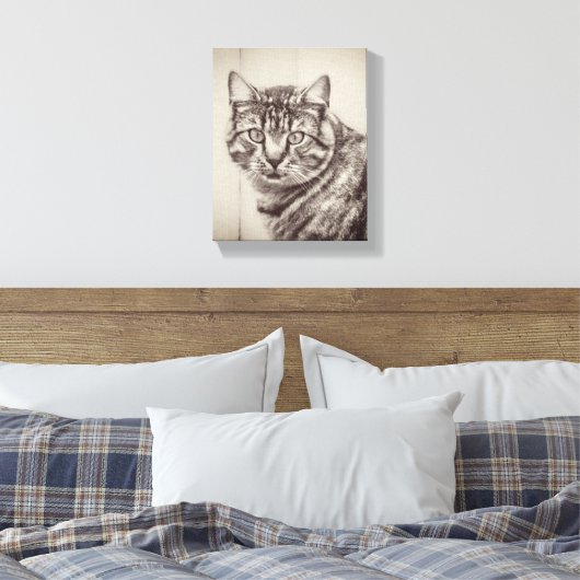 Schuur Kattenboerderij Dieren 8 x 10 Canvas Afdruk (Insitu (Slaapkamer))