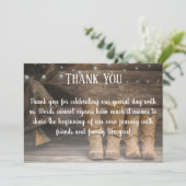 Schuur & laarzen Rustieke Cowboy Westerne bruiloft Bedankkaart (Staand voorkant)