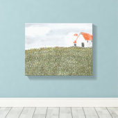 Schuur landschap muur kunst canvas afdruk (Insitu (Houten vloer))