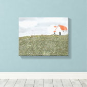 Schuur landschap muur kunst canvas afdruk (Insitu (Houten vloer))