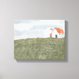 Schuur landschap muur kunst canvas afdruk