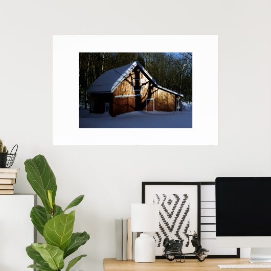 schuur met schaduw poster (Thuiskantoor)