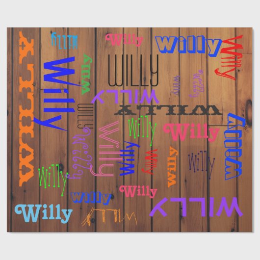 Schuur Naam Collage 🎁 Verbazingwekkende Word Clou Cadeaupapier (Vlak)